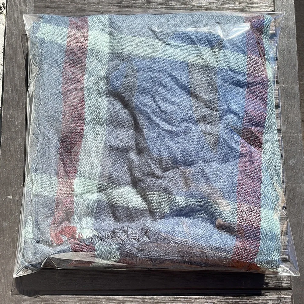 LC Lauren Conrad - Plaid Blanket Square Scarf